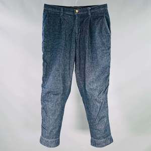 KOLOR Indigo Twill Cotton Tapered Pleated Jeans